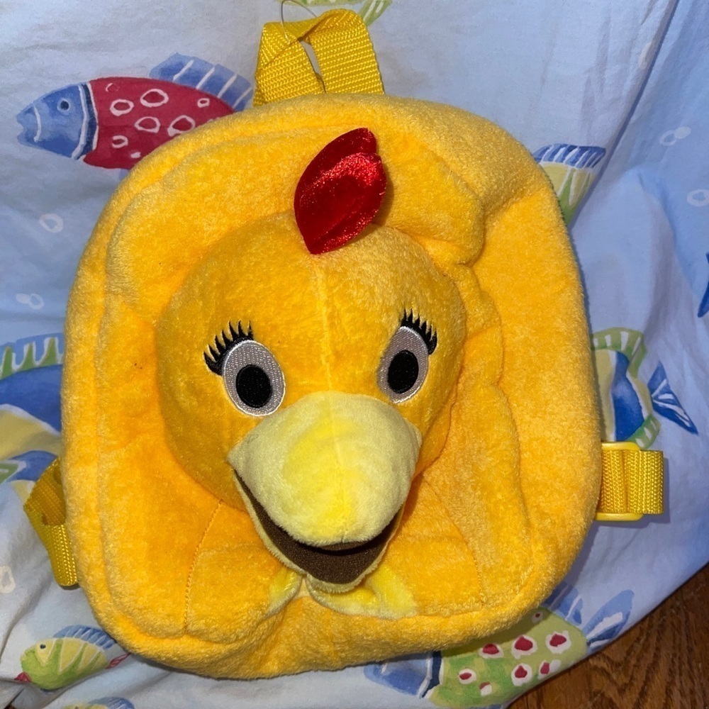 Sprout Chica Chick Travel Buddies Backpack 9" Inches Yellow Chicken Rooster